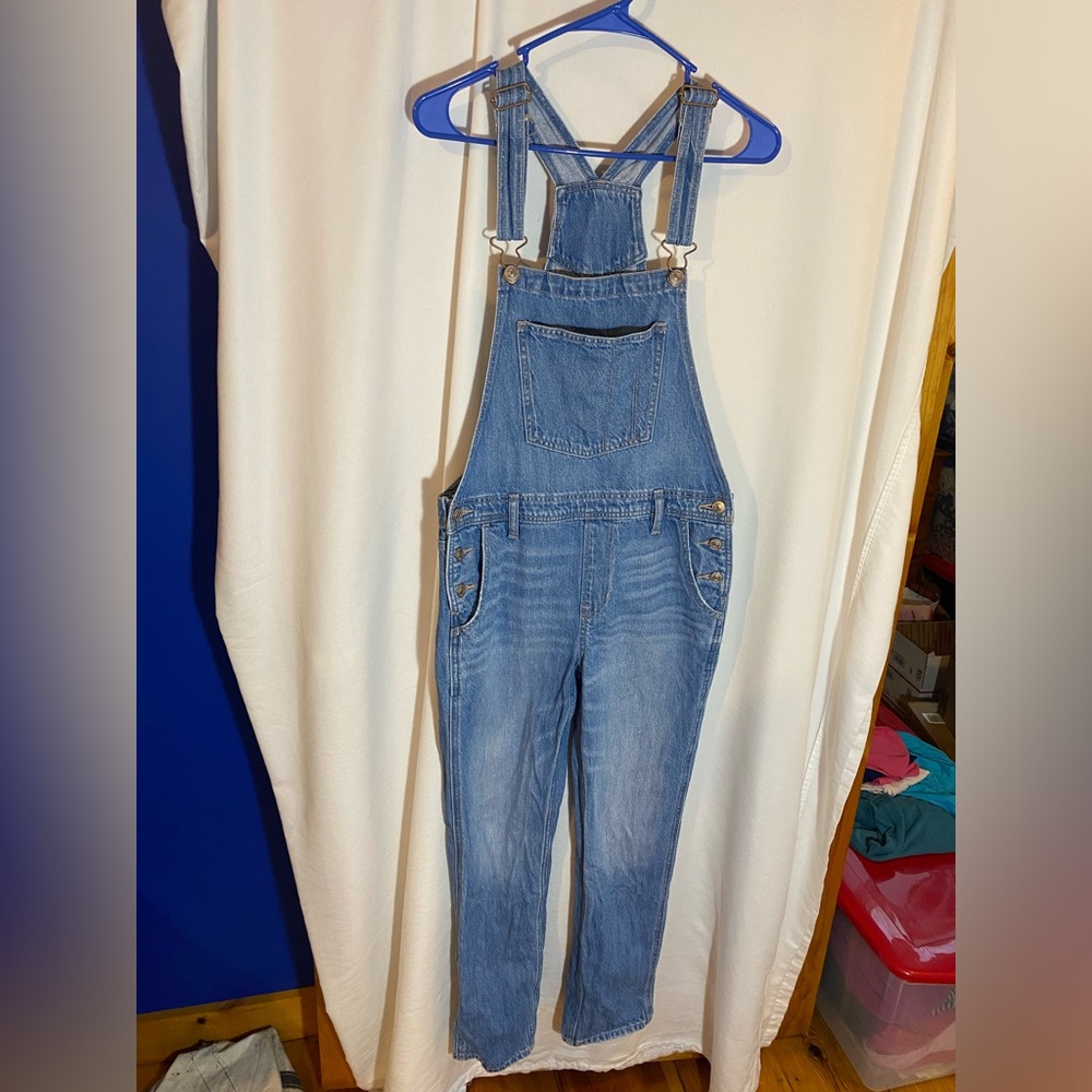 American Eagle Outfitters Blue Denim Overalls